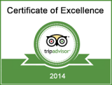 Tripadvisor certificate of excellence 2014